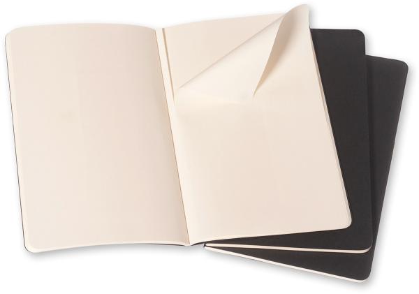 Moleskine notizheft cahier a6 704918 blanko, schwarz 3 stück - Moleskine-704918-9788883704918-02.jpg