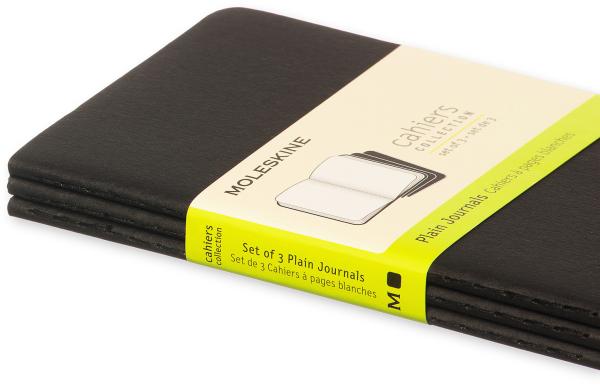 Moleskine notizheft cahier a6 704918 blanko, schwarz 3 stück - Moleskine-704918-9788883704918-05.jpg