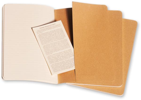Moleskine notizheft cahier a5 704987 liniert, natur 3 stück - Moleskine-704987-9788883704987-04.jpg