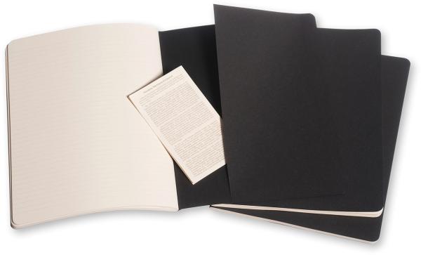Moleskine notizheft cahier xl 25x19cm 705014 liniert, schwarz 3 stück - Moleskine-705014-9788883705014-04.jpg