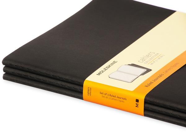 Moleskine notizheft cahier xl 25x19cm 705014 liniert, schwarz 3 stück - Moleskine-705014-9788883705014-05.jpg