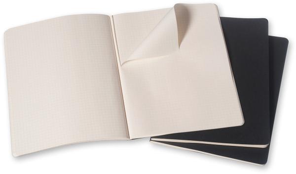 Moleskine notizheft cahier xl 25x19cm 705021 kariert, schwarz 3 stück - Moleskine-705021-9788883705021-02.jpg