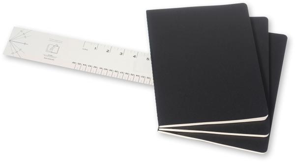 Moleskine notizheft cahier xl 25x19cm 705021 kariert, schwarz 3 stück - Moleskine-705021-9788883705021-03.jpg