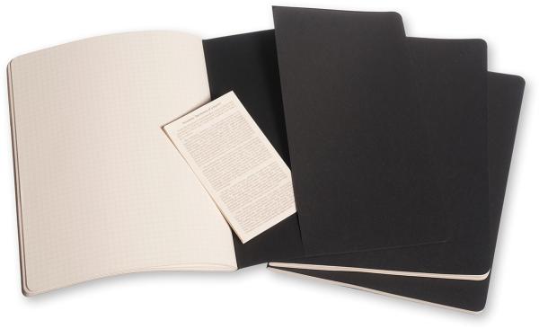 Moleskine notizheft cahier xl 25x19cm 705021 kariert, schwarz 3 stück - Moleskine-705021-9788883705021-04.jpg