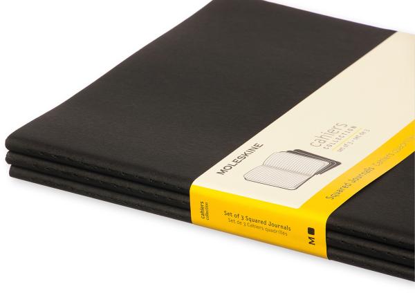 Moleskine notizheft cahier xl 25x19cm 705021 kariert, schwarz 3 stück - Moleskine-705021-9788883705021-05.jpg