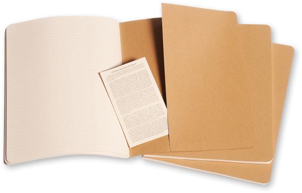 Moleskine notizheft cahier xl 25x19cm 705045 liniert, natur 3 stück - Moleskine-705045-9788883705045-04.jpg