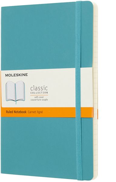 Moleskine notizbuch l/a5 715505 liniert, sc, riff blau - Moleskine-715505-8058341715505