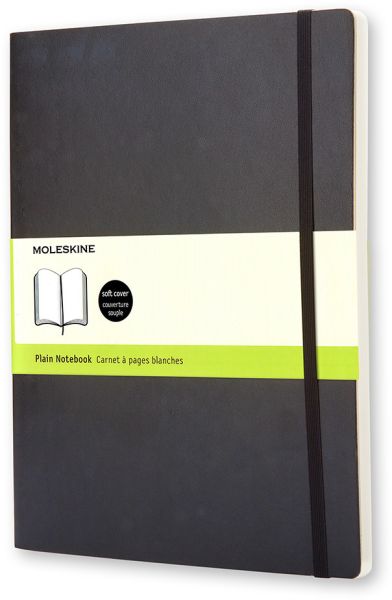Moleskine notizbuch soft xl 726-1 blanko schwarz - Moleskine-726-1-9788883707261