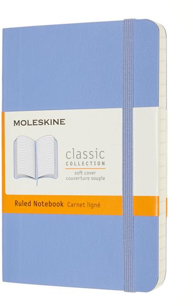 Moleskine notizbuch sc pocket/a6 850918 liniert,hortensienblau,192 s. - Moleskine-850918-8056420850918