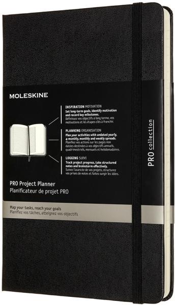 Moleskine pro projekt-planer hc l/a5 851366 schwarz,288 s. - Moleskine-851366-8056420851366