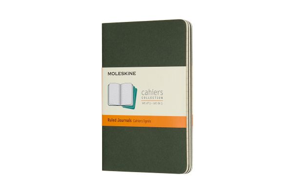 Moleskine cahier p/a6, 3x, liniert 855211 myrtengrün 3 stück - Moleskine-855211-8055002855211