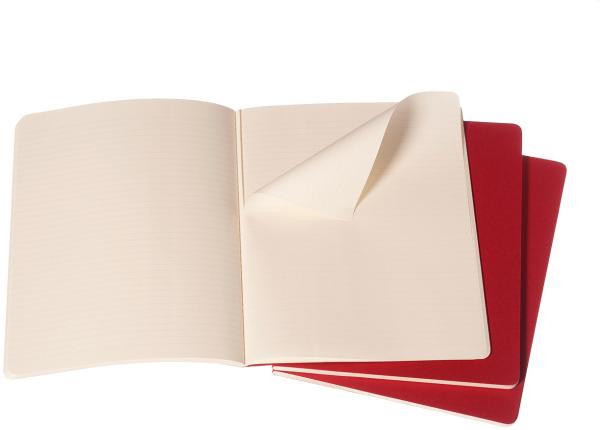 Moleskine notizheft cahier xl 25x19cm 931076 liniert, rot 3 stück - Moleskine-931076-9788862931076-02.jpg