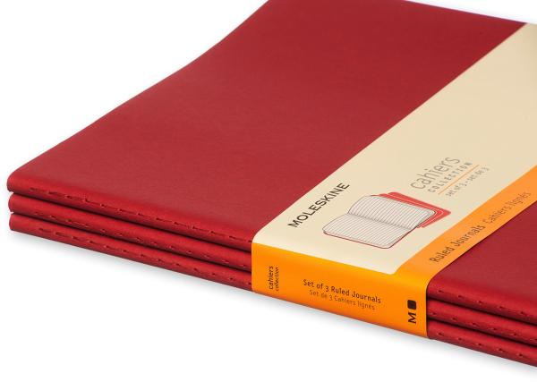 Moleskine notizheft cahier xl 25x19cm 931076 liniert, rot 3 stück - Moleskine-931076-9788862931076-05.jpg
