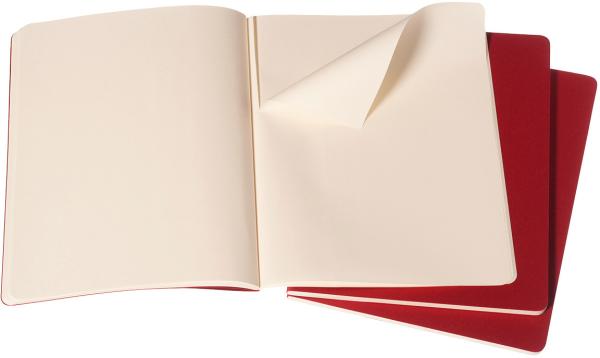 Moleskine notizheft cahier xl 25x19cm 931090 blanko, rot 3 stück - Moleskine-931090-9788862931090-02.jpg