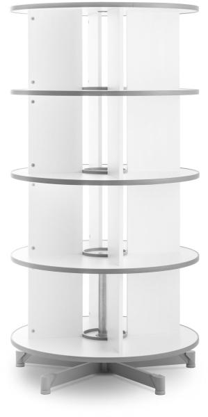 Moll drehregal depotfile 1002305 weiss, 4 etagen 80x80x138cm - Moll-1002305-4042984142549
