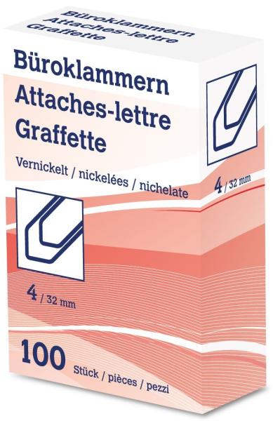 Neutral büroklammern nr. 4 6206 32mm vernickelt 100 stk. - Neutral-6206-7612020062062-02.jpg