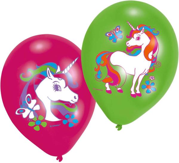 Neutral latexballons einhorn 6 stk. 9902173 pink, grün 27.5cm - Neutral-9902173-0013051741990