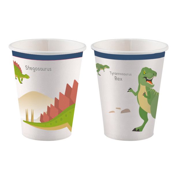 Neutral becher dinosaurier 250ml 9903971 papier 8 stück - Neutral-9903971-0194099085816