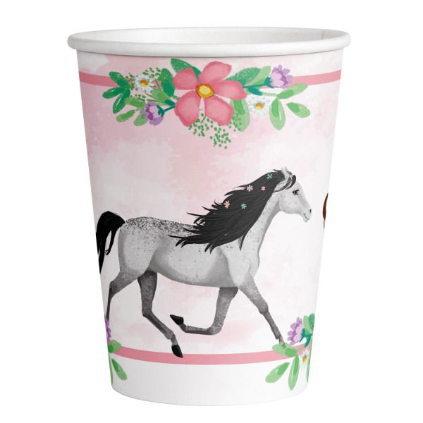 Neutral becher pferd 250ml 9909875-66 8 stück - Neutral-9909875-66-0194099085847