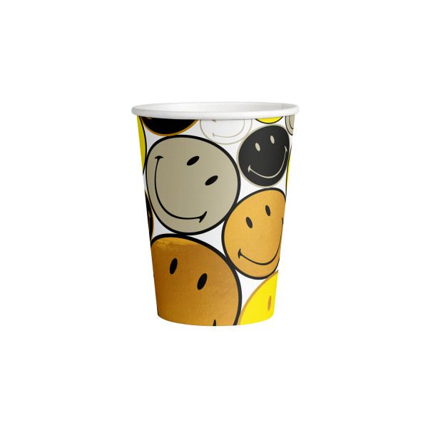 Neutral becher smiley 250ml 9914441 papier 8 stück - Neutral-9914441-0194099091770