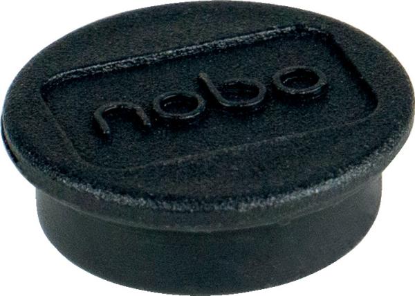 Nobo magnet rund 24mm 1915291 schwarz 10 stück - Nobo-1915291-5028252611138