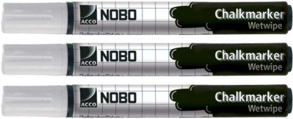 Nobo kreidemarker 34438398 weiss 3er set - Nobo-34438398-5016812383984