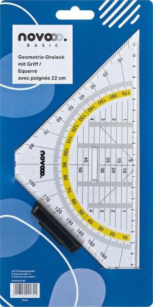Novooo geodreieck 22cm e-110134 mth mit griff - Novooo-e-110134-mth-9010729001845