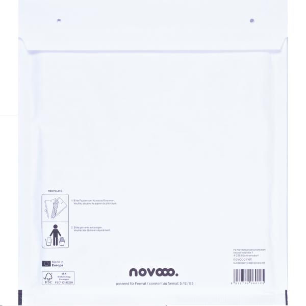 Novooo luftpolstertasche mix e-1712140 weiss, 220x265mm 100 stück - Novooo-e-1712140-9010729060125