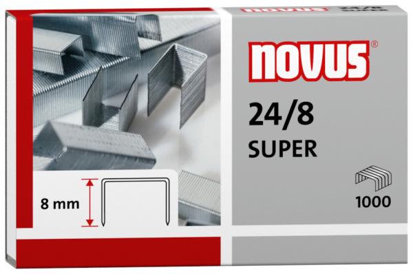 Novus heftklammern 24/8 mm 24/8 040-0038 1000 stück - Novus-24-8-040-0038-4009729003695