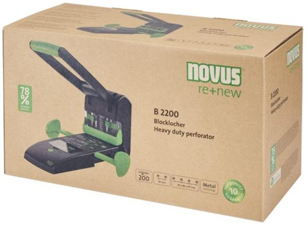 Novus blocklocher b 2200 re+new b2200 025065 schwarz/grün 200 blatt - Novus-b2200-025065-4009729077962-05.jpg