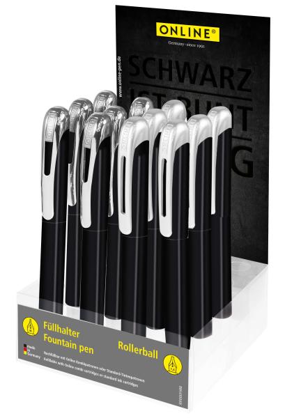 Online display schreibgeräte 08391/12 college, schwarz 12 stück - Online-08391-12-4014421083913