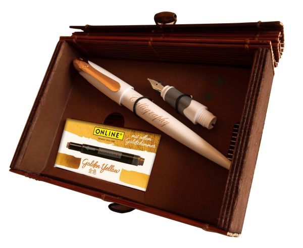 Online füllhalterset air rose 10059 white bamboo box - Online-10059-4014421100597