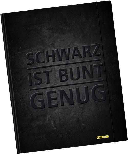 Online gummizugmappe a4 10124/6 schwarz - Online-10124-6-4014421101242