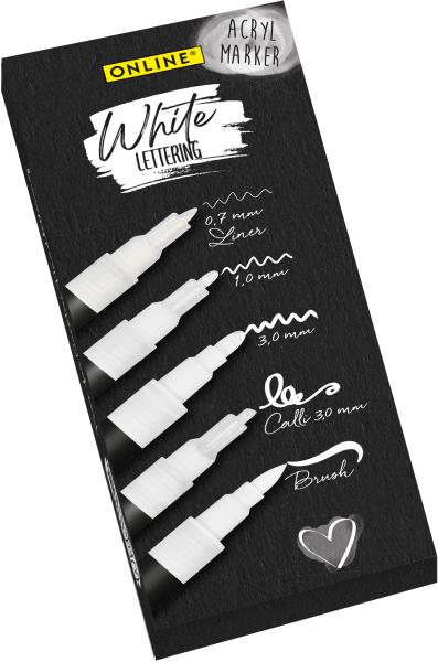 Online white lettering set 18511 5-teilig - Online-18511-4014421185112