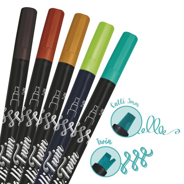 Online calli brush twin 3mm 18605 fresh edition, ass. 5 stück - Online-18605-4014421186058-02.jpg