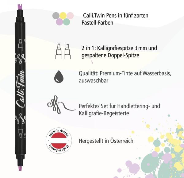 Online calli brush twin 3mm 18608 pastel, ass. 5 stück - Online-18608-4014421186089-03.jpg