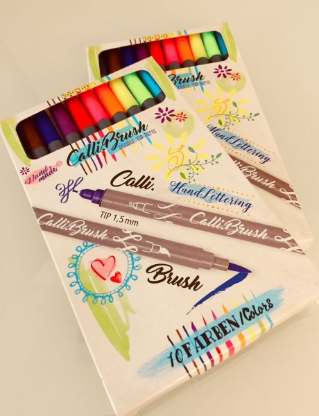Online calligraphy brush pens 19051 double tip, set, 10 stück - Online-19051-4014421190512