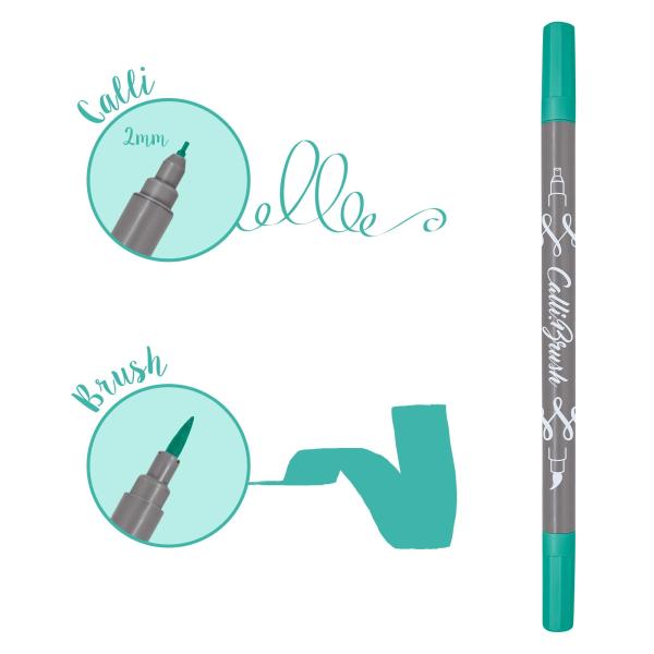 Online callibrush pen double tip 2mm 19067/6 turquoise - Online-19067-6-4014421190673-03.jpg