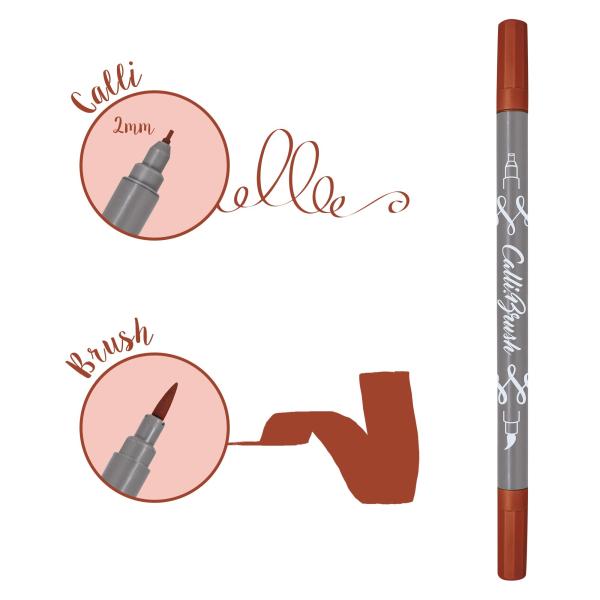 Online callibrush pen double tip 2mm 19068/6 aubergine - Online-19068-6-4014421190680-03.jpg