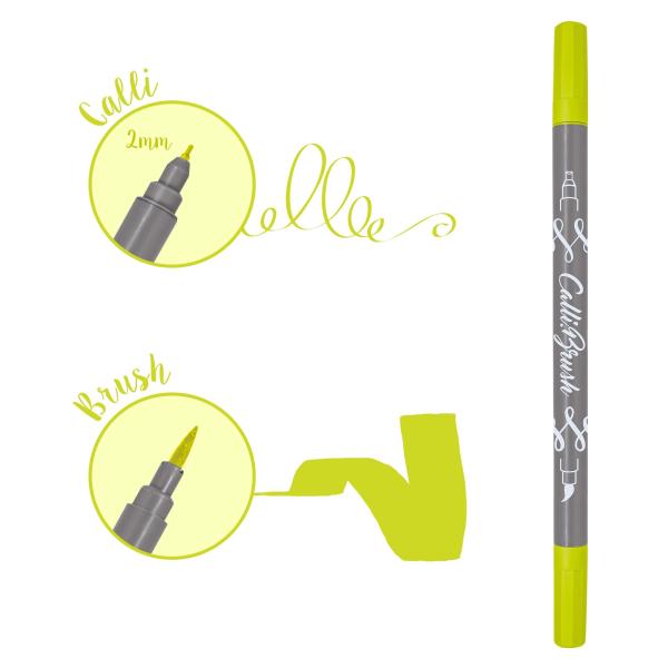 Online callibrush pen double tip 2mm 19070/6 lime - Online-19070-6-4014421190703-03.jpg
