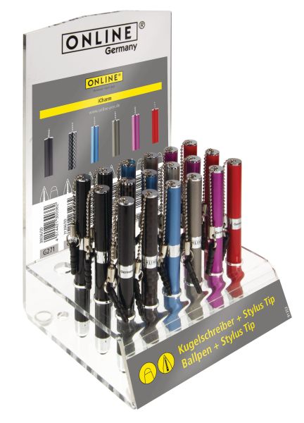 Online kugelschreiber i- charm m 31164/18 blau, 18 stück - Online-31164-18-4014421311641
