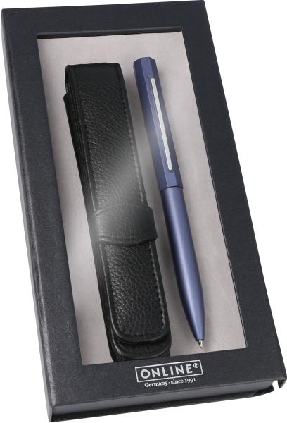 Online kugelschreiber set octopen 34691 blau, lederetui - Online-34691-4014421346919
