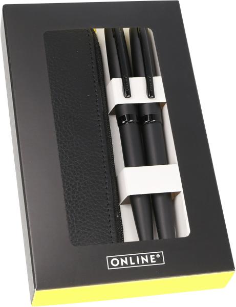 Online geschenkset eleganza 34754 pure black, lederetui - Online-34754-4014421347541