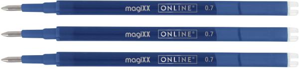 Online gelmine magixx 0.7mm 40160/3 blau, tag-bag 3 stück - Online-40160-3-4014421401601