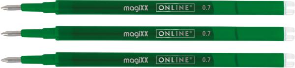 Online gel-mine magixx 0.7mm 40165/3 grün, tag-bag 3 stück - Online-40165-3-4014421401656