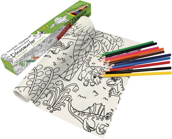 Online malrolle dinosaurier 61044/6 inkl. 10 farbstifte - Online-61044-6-4014421610447