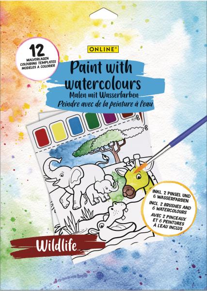 Online malset wasserfarbe 61046/6 wildlife 12 stück - Online-61046-6-4014421610461