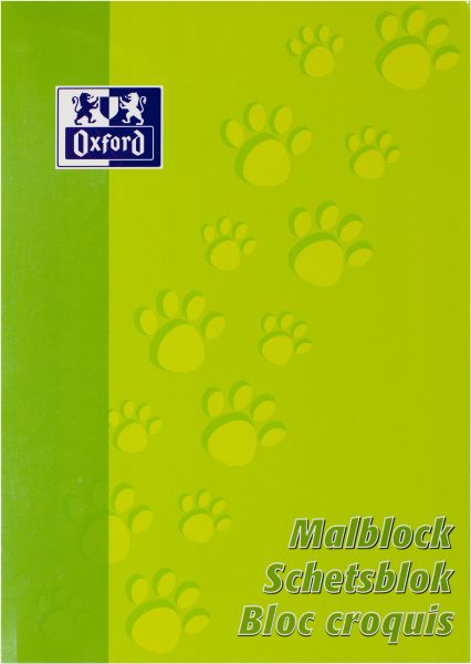 Oxford malblock a4 100050303 blanko,90g 100 blatt - Oxford-100050303-4006144959491