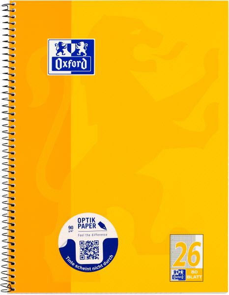 Oxford collegeblock a4+ 100050356 kariert, 90g 80 blatt - Oxford-100050356-4006144921269