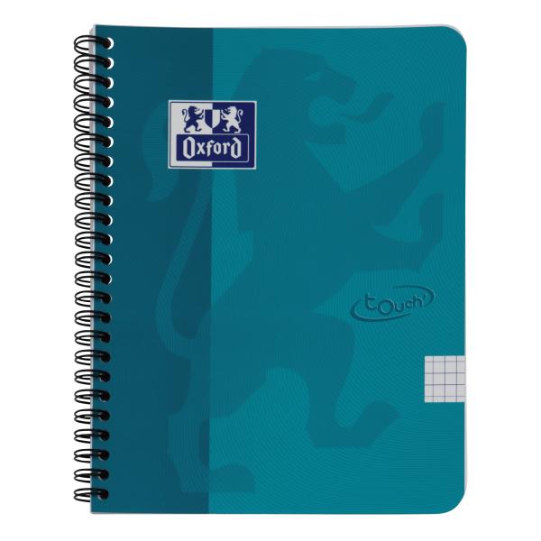 Oxford touch spiralheft 400104100 a5, kariert 70 blatt, blau - Oxford-400104100-5904017321682